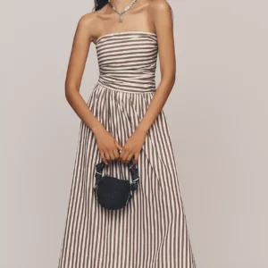 VintageClothStore Strapless Vera A-Line Maxi Dress
