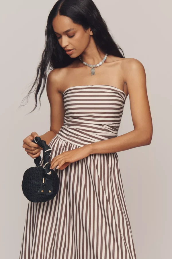 VintageClothStore Strapless Vera A-Line Maxi Dress - Image 2