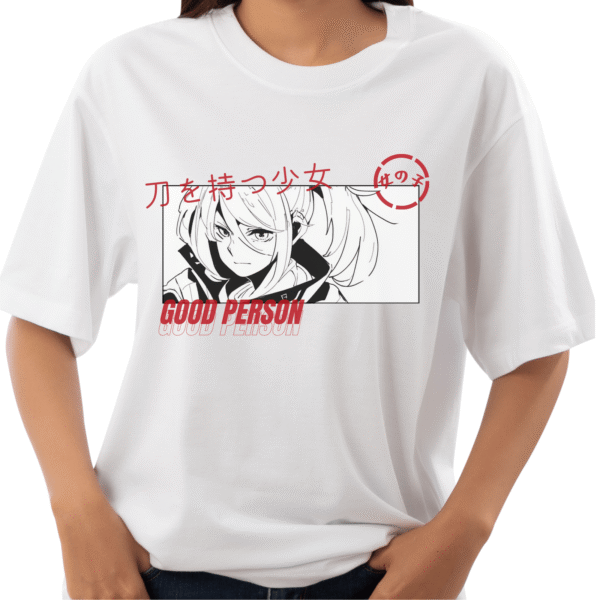 Good Person Anime Drop‑Shoulder Tee – Women - Image 2