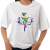 Cosmic Muse Drop‑Shoulder Tee – White (Women)