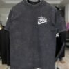 Men’s Vintage Wash Drop Shoulder Graphic Tee - Washed Black