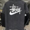Men’s Vintage Wash Drop Shoulder Graphic Tee - Washed Black