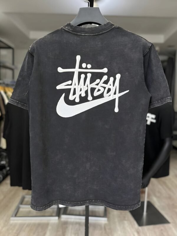 Men’s Vintage Wash Drop Shoulder Graphic Tee - Washed Black