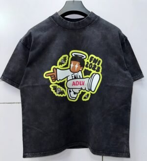 Men’s Vintage Wash Cartoon Print Drop Shoulder T-Shirt