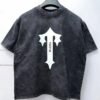 Men’s Vintage Wash Gothic Print Drop Shoulder T-Shirt