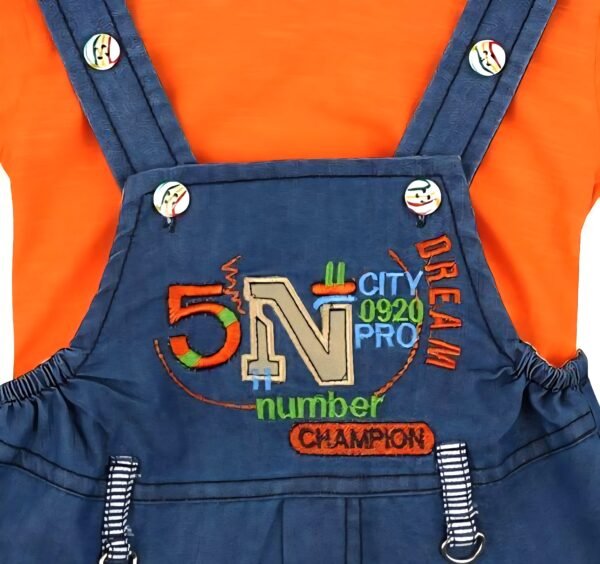 Kids’ 5N Printed Dungaree Shorts Set