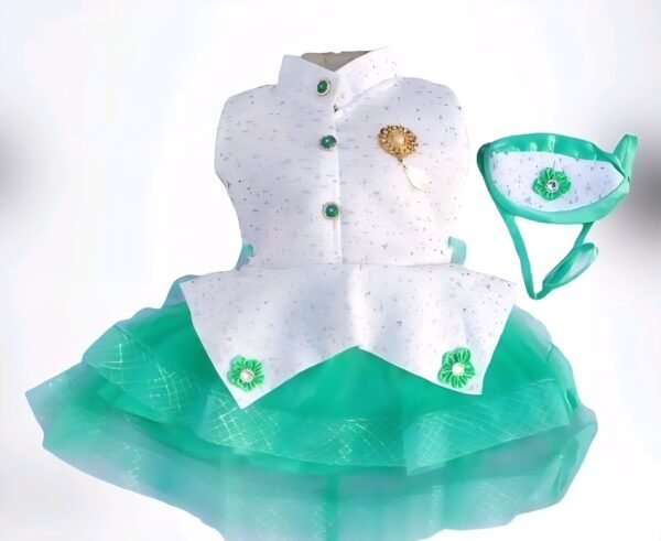 Kids’ Layered Party Dress with Headband
