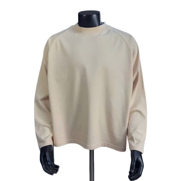 Men’s Full Sleeve Mock Neck Basic T-Shirt