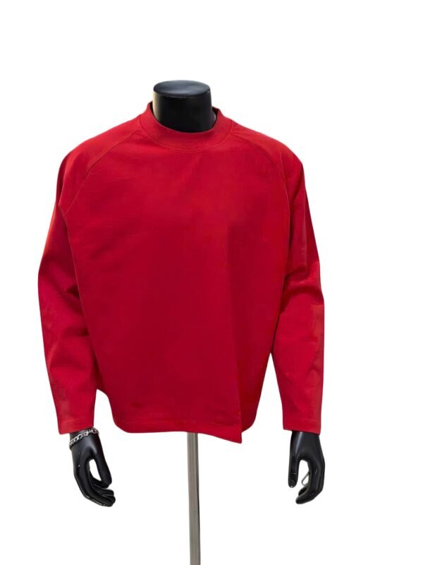 Men’s Full Sleeve Mock Neck Basic T-Shirt