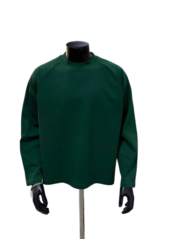 Men’s Full Sleeve Mock Neck Basic T-Shirt