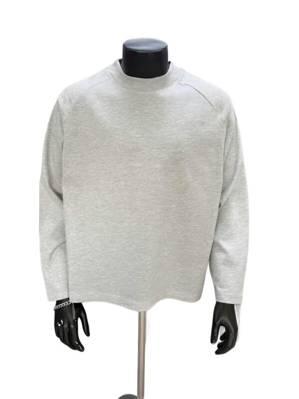 Men’s Full Sleeve Mock Neck Basic T-Shirt