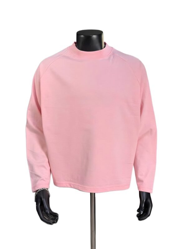 Men’s Full Sleeve Mock Neck Basic T-Shirt