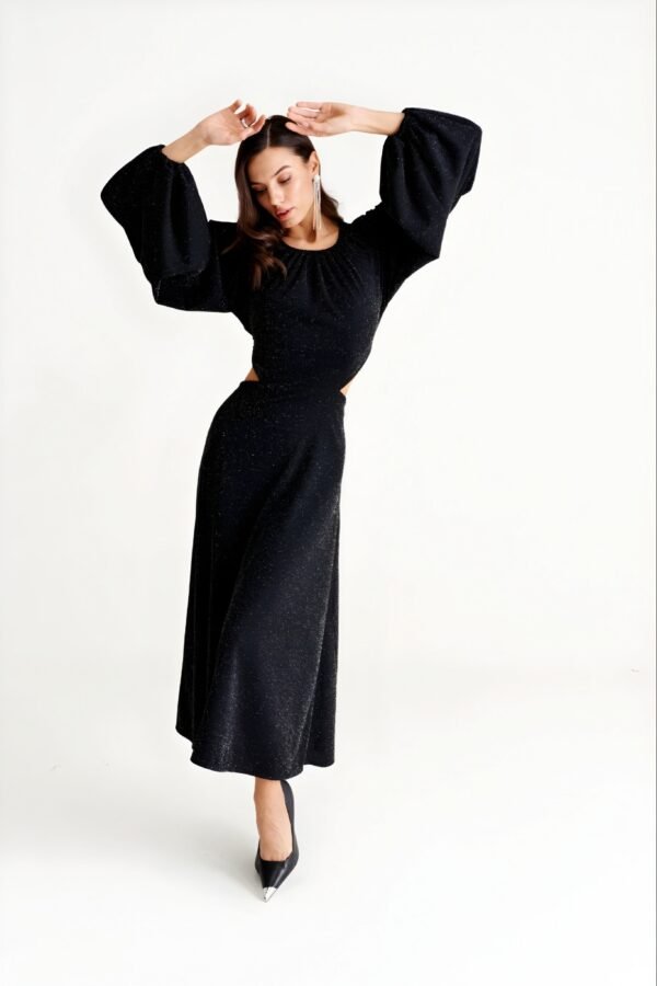Women’s Shimmer Cut-Out Midi Dress