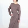 Women’s Asymmetric Wrap Midi Skirt Co-Ord Set
