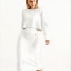 Women’s Asymmetric Wrap Midi Skirt Co-Ord Set